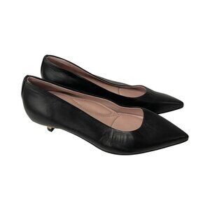 Ayelet by Naot Womens Leather Pumps Heels EU 38 US 7 Black Gold heel Pointed New